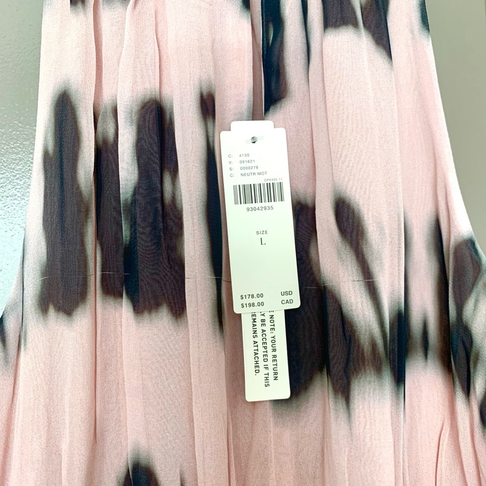 Anthropologie Elegant Pink and Black Halter style Maxi Dress - Picture 7 of 9